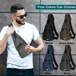 Sling Bag Crossbody Backpack for Women Men Chest Bag Hiking Bag with USB Charging Port for Camping Biking Travel Cycling - Image 7